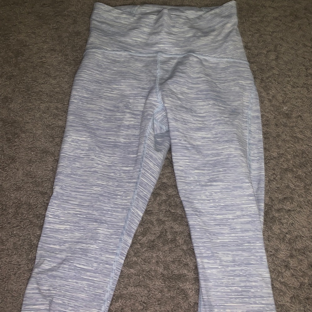 Lululemon Gray Striped Leggings